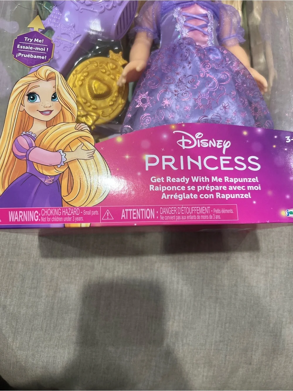 Disney Rapunzel Purple Dress Doll with Gold Brush